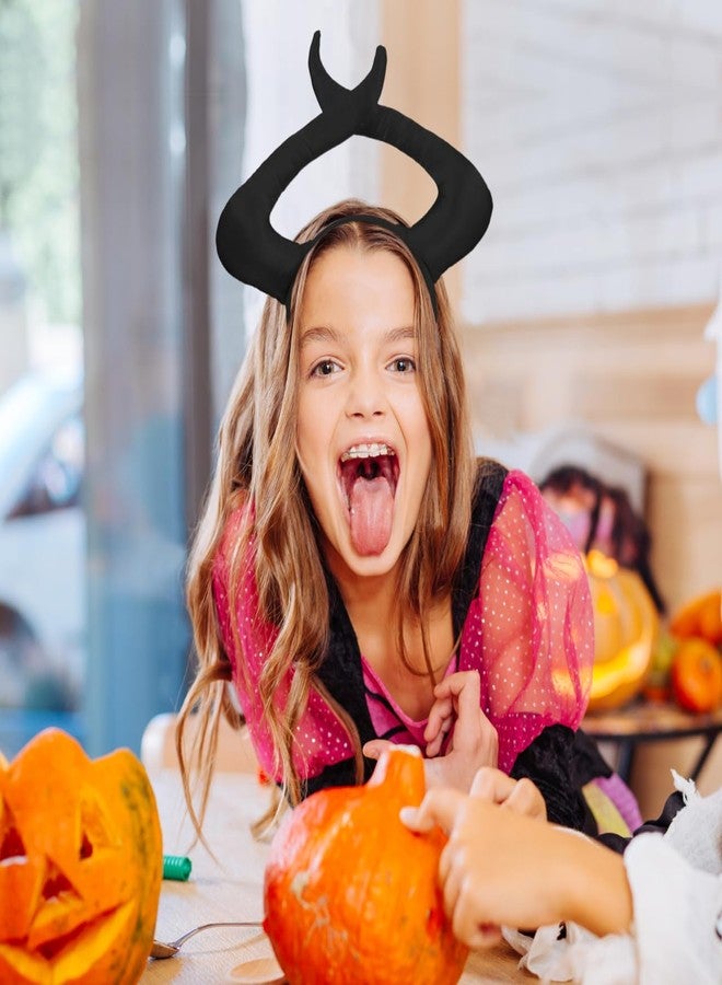 JOINPAYA Maleficent Horns: Halloween Demon Horns Headband Cosplay for Women Men - Devil Black headband Party Dress Up Costume Accessories (Black) - Image 3